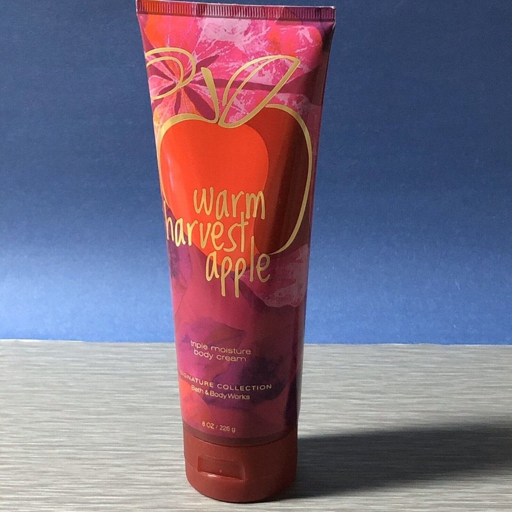 Bath & Body Works Warm Harvest Apple Triple Moisture Body Cream 8 oz. New Rare